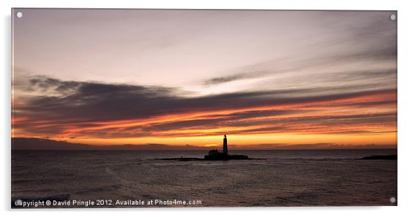 Lighthouse Sunrise Acrylic by David Pringle