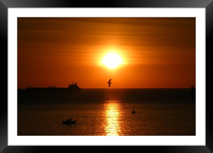 Gibraltar at Dawn Framed Mounted Print by Bekie Spark