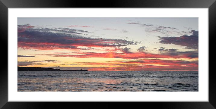Sunset of Fire Framed Mounted Print by Kieran Brimson
