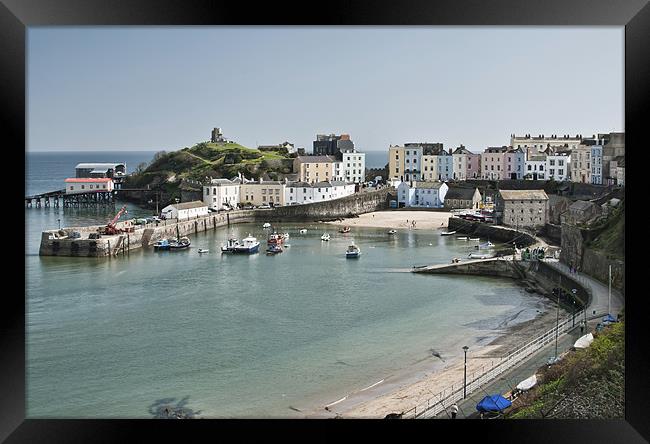 Tenby Harbour Pembrokeshire Framed Print by Steve Purnell