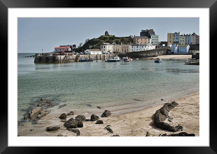 Tenby Harbour from North Beach Framed Mounted Print by Steve Purnell