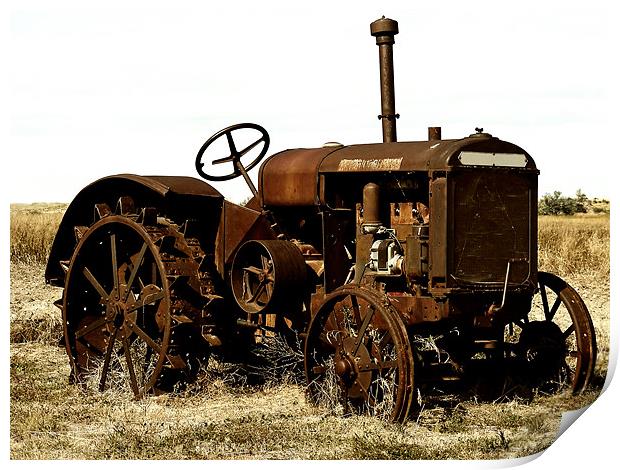 Old Tractor Print by Mary Lane