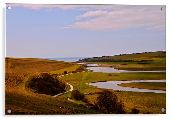 seven sisters sussex Acrylic by steve akerman