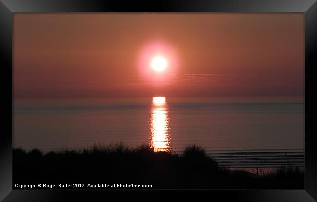 Cornish Sunset Framed Print by Roger Butler