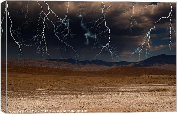 Death Valley Storm Canvas Print by Paul Fisher