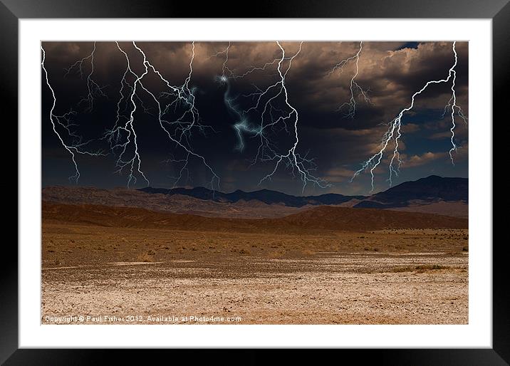 Death Valley Storm Framed Mounted Print by Paul Fisher