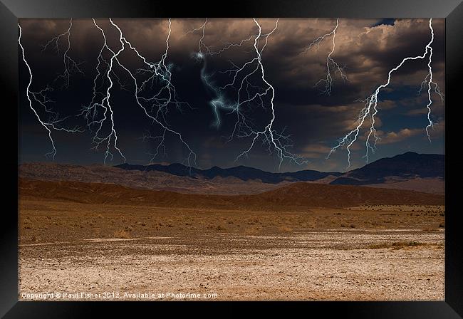 Death Valley Storm Framed Print by Paul Fisher
