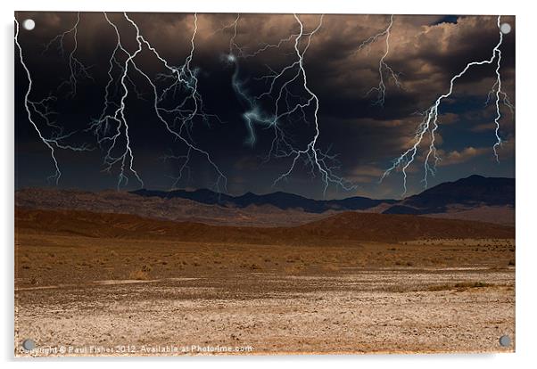 Death Valley Storm Acrylic by Paul Fisher