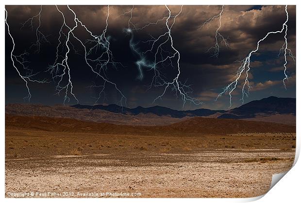 Death Valley Storm Print by Paul Fisher