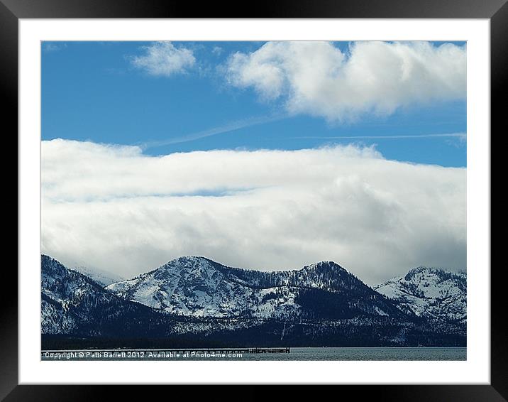 South Lake Tahoe before a storm Framed Mounted Print by Patti Barrett