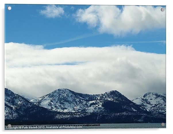 South Lake Tahoe before a storm Acrylic by Patti Barrett