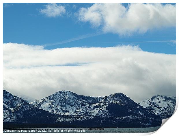South Lake Tahoe before a storm Print by Patti Barrett