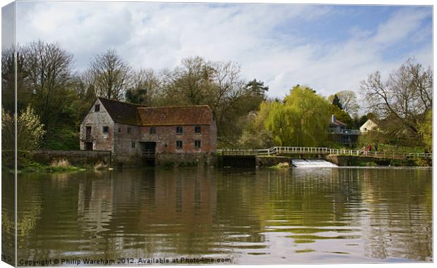 Mill on the Stour Canvas Print by Phil Wareham
