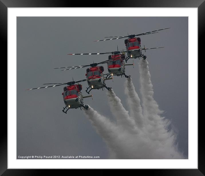 Helicopters Framed Mounted Print by Philip Pound