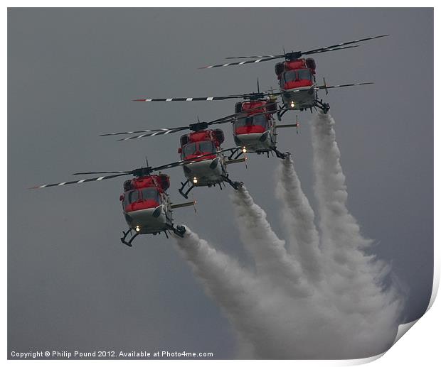 Helicopters Print by Philip Pound