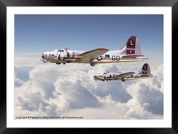 B17-Mighty 8th Backbone Framed Mounted Print by Pat Speirs