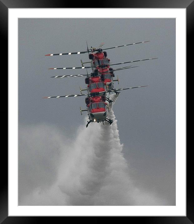Display Team Helicopters Framed Mounted Print by Philip Pound