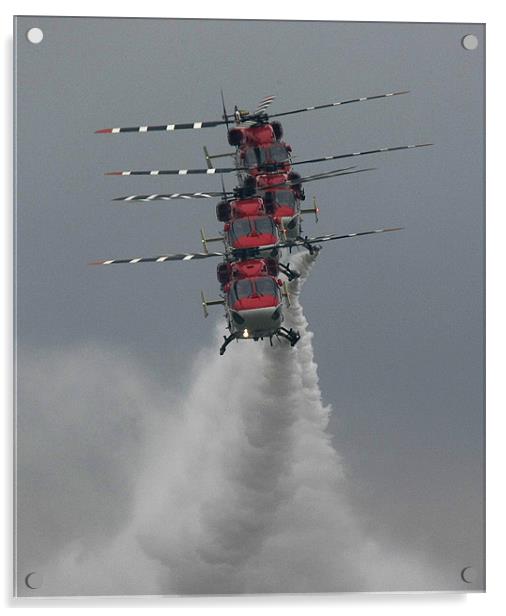 Display Team Helicopters Acrylic by Philip Pound