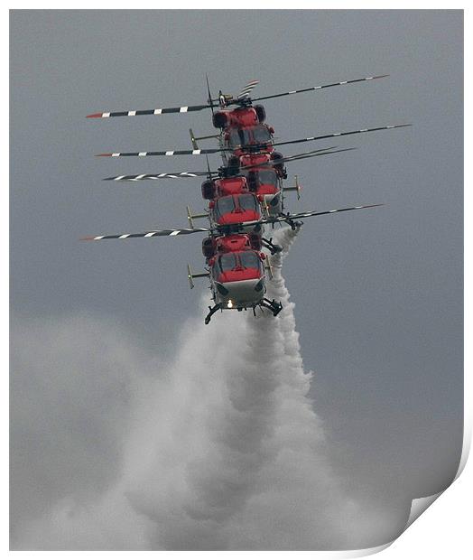 Display Team Helicopters Print by Philip Pound