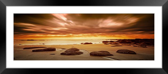 Cloud burst panorama Framed Mounted Print by mark leader