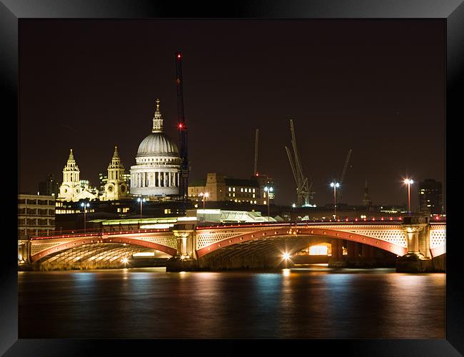 St Pauls Cathedral at Night Framed Print by Philip Pound