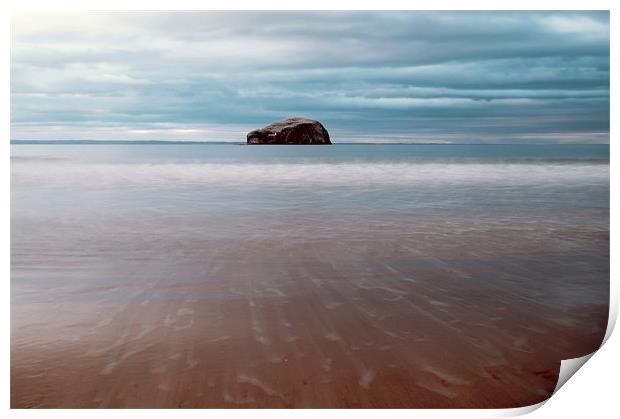 Beach View Of Bass Rock Print by Aj’s Images