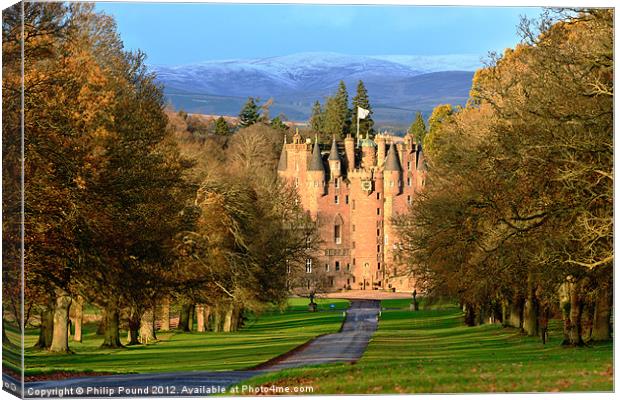 Glamis Castle in Scotland Canvas Print by Philip Pound