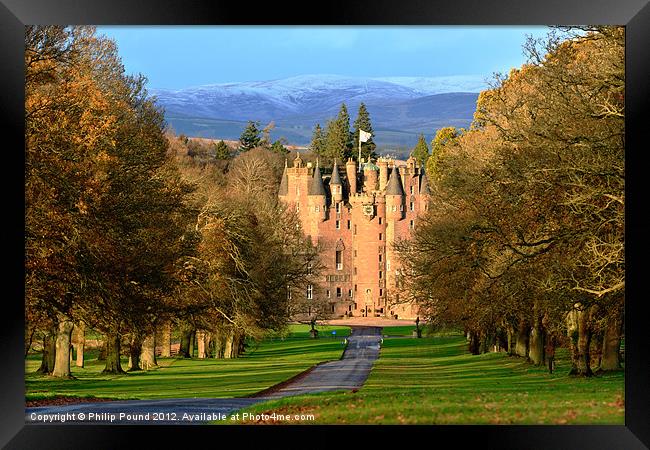 Glamis Castle in Scotland Framed Print by Philip Pound