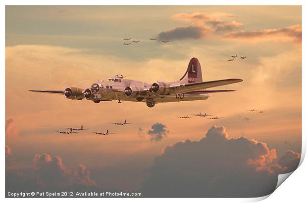 B17 - Formation Print by Pat Speirs