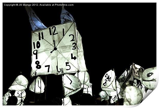 Burning The Clocks, Brighton. Print by JG Mango