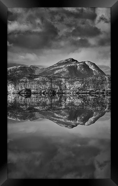 Monochrome Mountain Reflection Framed Print by Natures' Canvas: Wall Art  & Prints by Andy Astbury