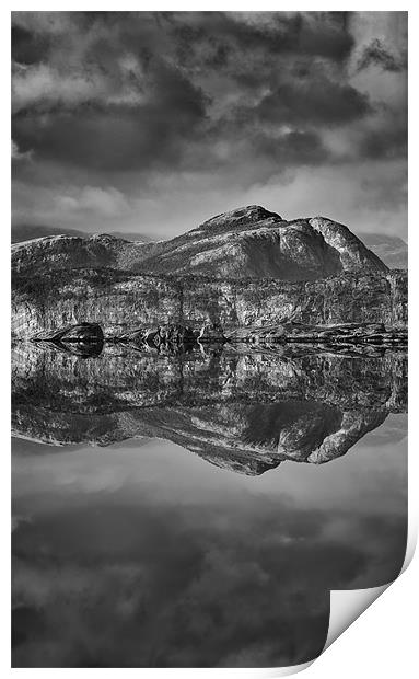 Monochrome Mountain Reflection Print by Natures' Canvas: Wall Art  & Prints by Andy Astbury