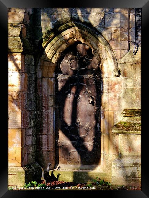 Hand on the Church Door Framed Print by John Dunbar