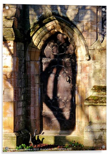 Hand on the Church Door Acrylic by John Dunbar