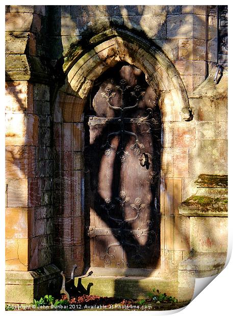Hand on the Church Door Print by John Dunbar