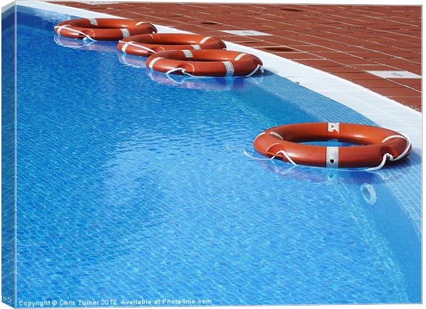 Swimming Pool Canvas Print by Chris Turner