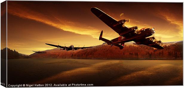 Lancasters in the Silent Valley Canvas Print by Nigel Hatton