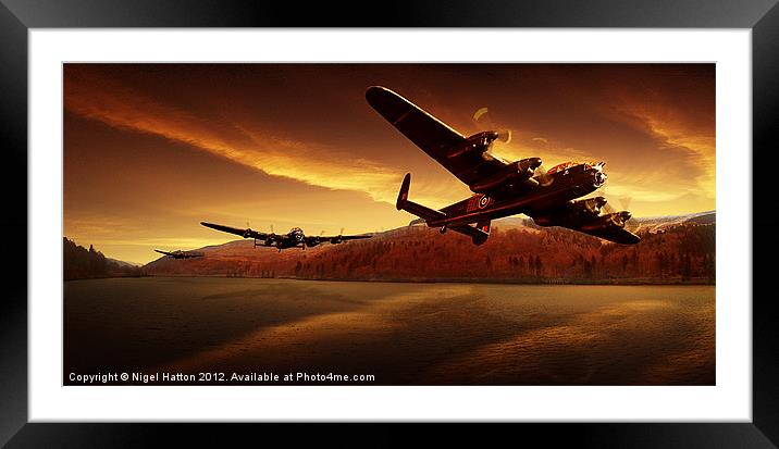 Lancasters in the Silent Valley Framed Mounted Print by Nigel Hatton