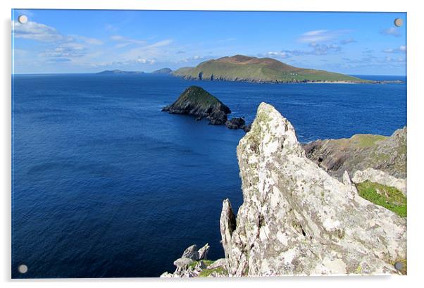 View of the Blasket Islands Acrylic by barbara walsh