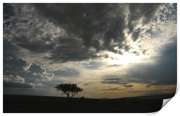 Dramatic skys over Kenya Print by Bekie Spark