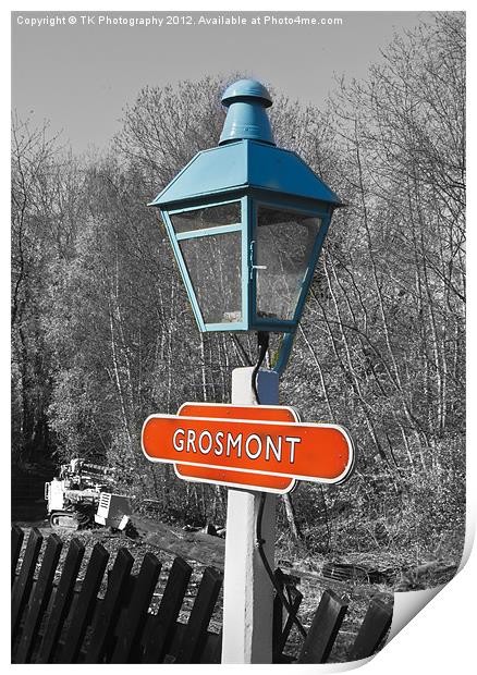 Grosmont Platform Light Print by Trevor Kersley RIP