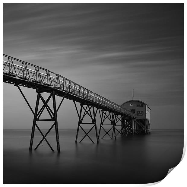 RNLI boat house Print by mark leader