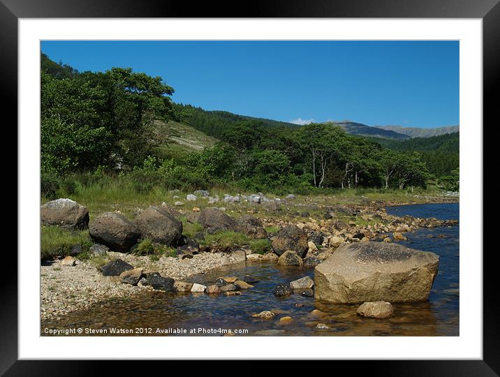 At Gualachulain Framed Mounted Print by Steven Watson