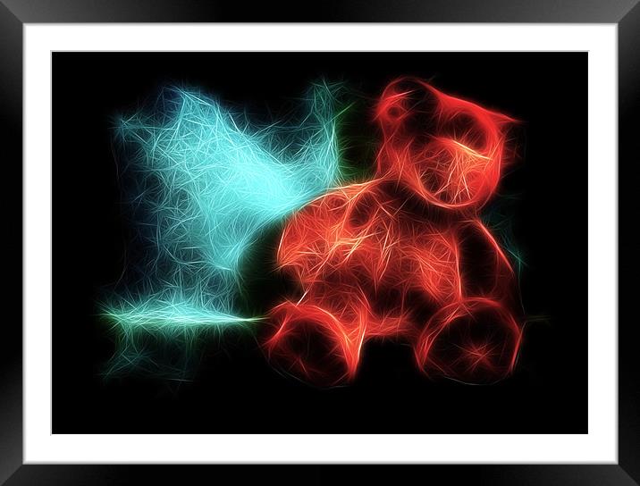 Electric Bear Framed Mounted Print by Maria Tzamtzi Photography