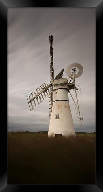 Windward Windmill Framed Print by Simon Wrigglesworth