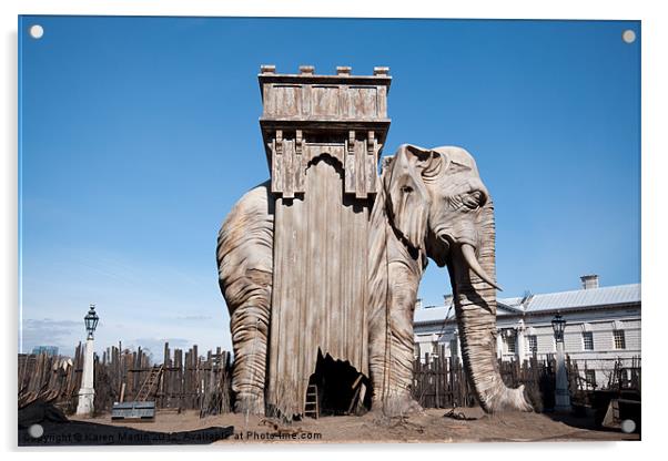 Elephant of the Bastille Acrylic by Karen Martin
