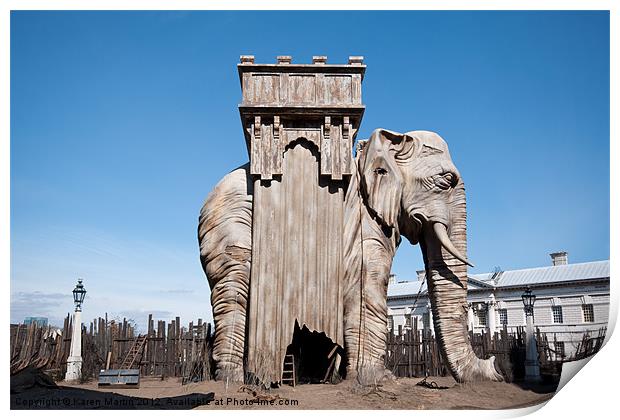 Elephant of the Bastille Print by Karen Martin