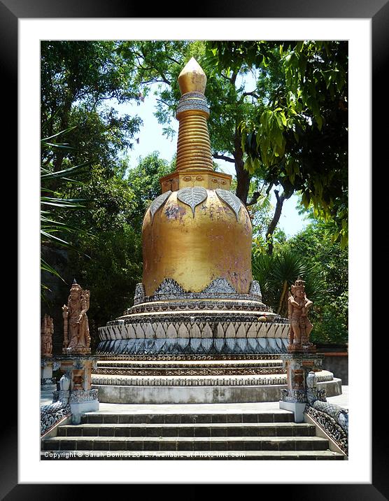 Buddhist temple Bali Framed Mounted Print by Sarah Bonnot