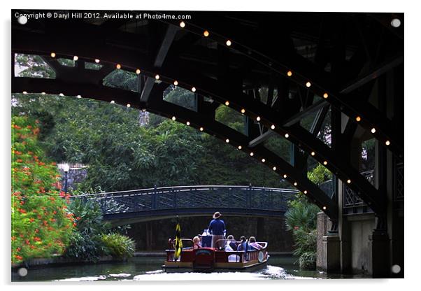 River Walk, San Antonio, Texas, USA Acrylic by Daryl Hill