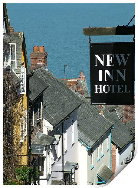 Clovelly cottages Print by Kevin White